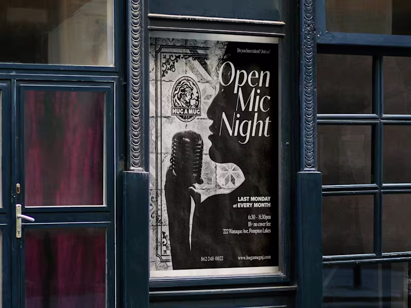 Cover image for Poster Design for Coffee Shop - Open Mic Night