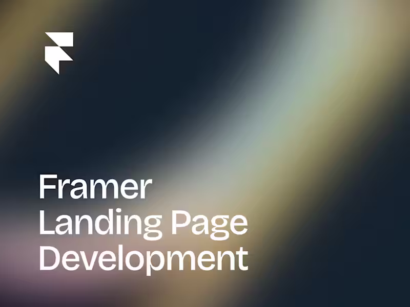 Cover image for Framer Landing Page Development