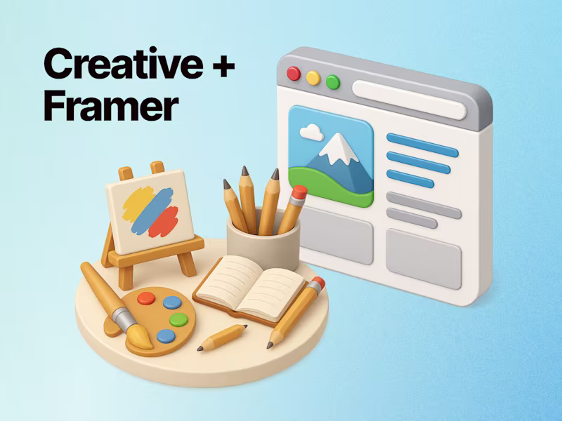 Cover image for Creative + Framer Web Dev. Combo