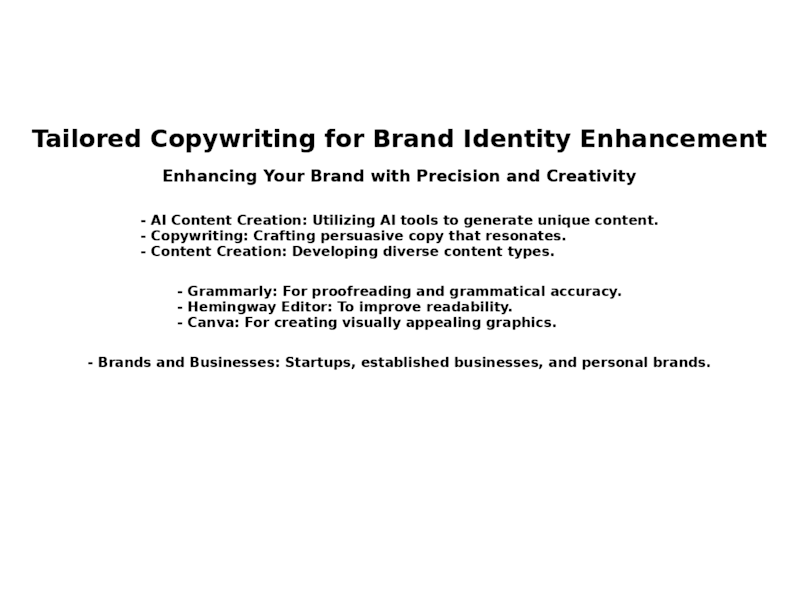 Cover image for Tailored Copywriting for Brand Identity Enhancement