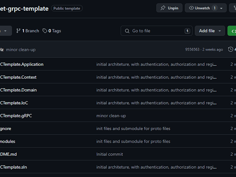Cover image for gRPC Template