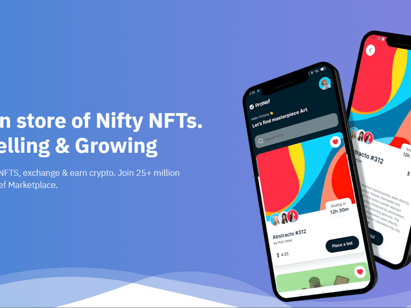 Cover image for "Pronef" Landing Page - NFT Marketplace