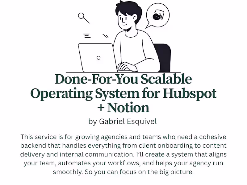 Cover image for Done-For-You Scalable Operating System for Hubspot + Notion