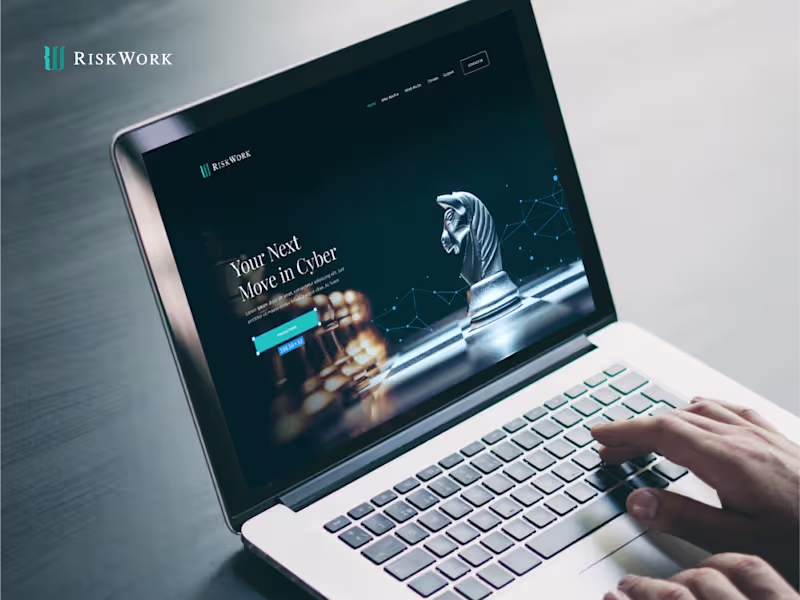 Cover image for Website design for RiskWork - a cyber security consultancy