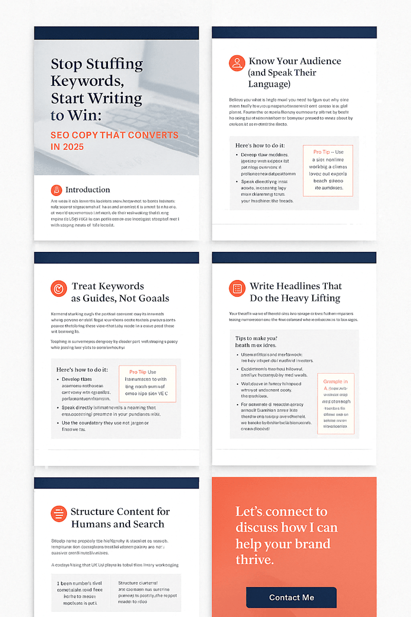 Cover image for SEO Blog Strategy & Copywriting: "Stop Stuffing Keywords