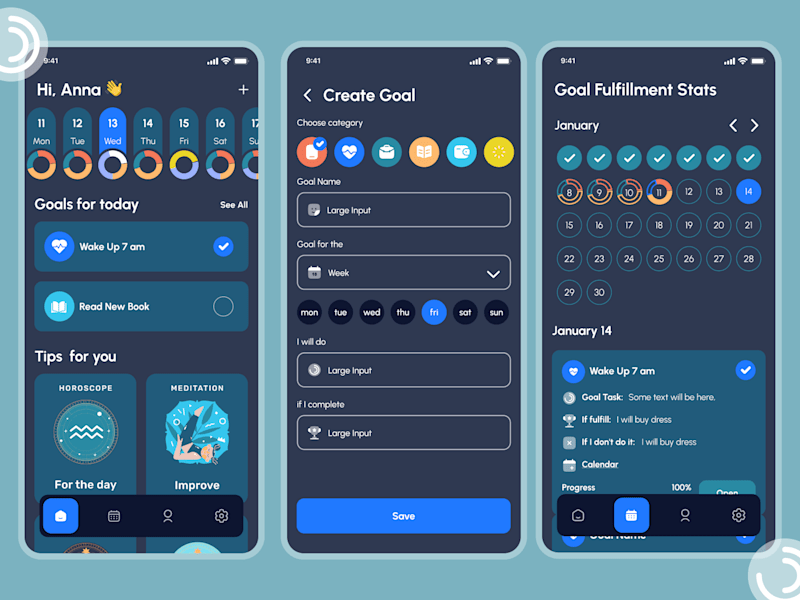 Cover image for Improver - Goals App, Meditation , Calendar Goals