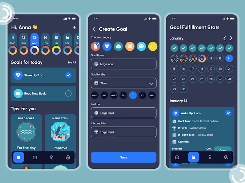 Cover image for Improver - Goals App, Meditation , Calendar Goals