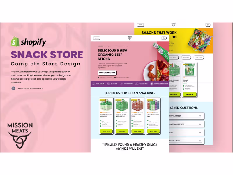 Cover image for Mission Meats eCommerce Redesign