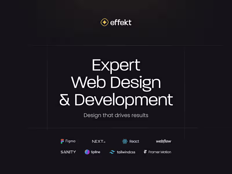 Cover image for Expert End-to-End Web Design & Development