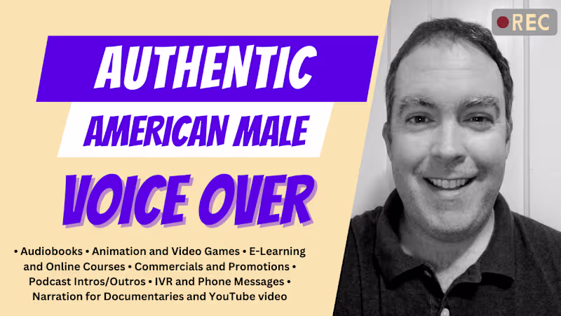 Cover image for Professional, Male Voiceover To Tell Your Story