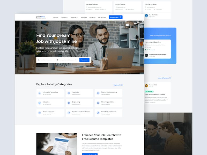 Cover image for Job Finder Website Design