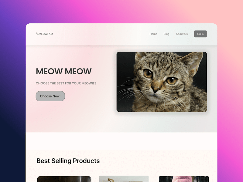 Cover image for E-Commerce UI/UX Design for MEOWFAM