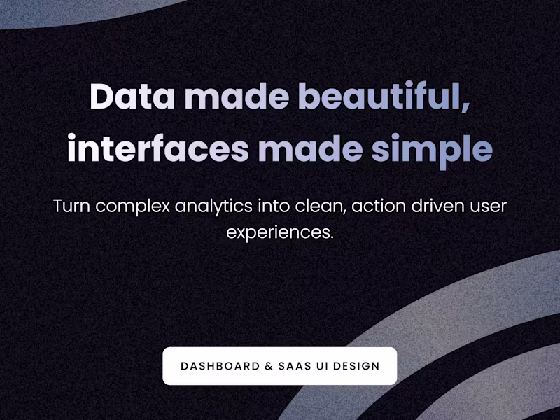 Cover image for Dashboard & SaaS UI Design