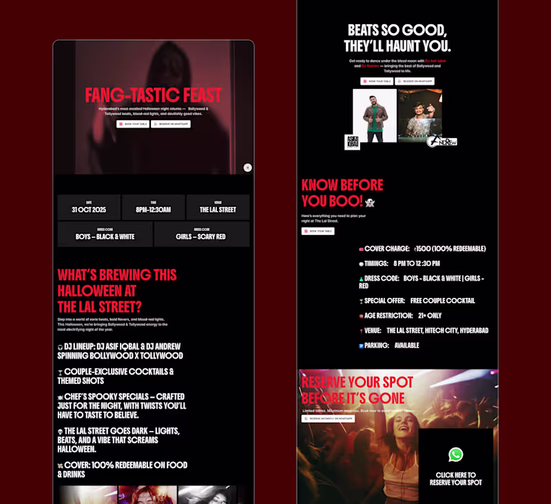 Cover image for 🎃 Happy Halloween! Designed this spooky landing page for a ...