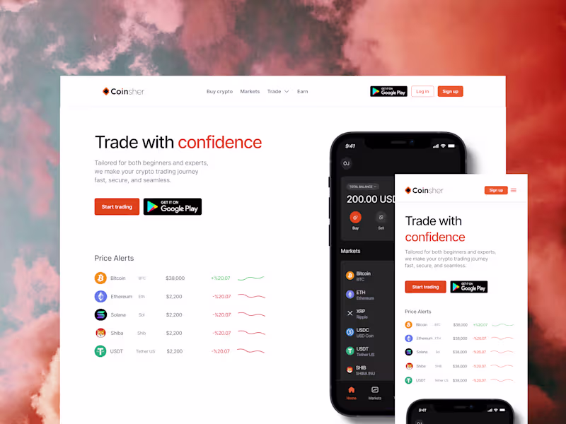 Cover image for Coinsher crypto exchange