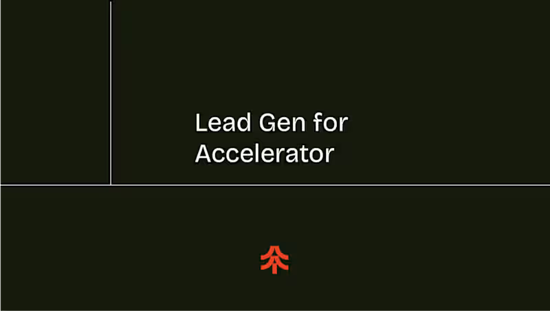 Cover image for Lead Gen for Accelerator