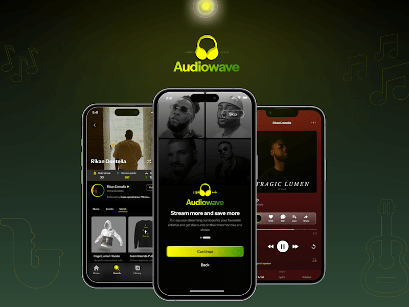 Cover image for Audiowave | Music app :: Behance