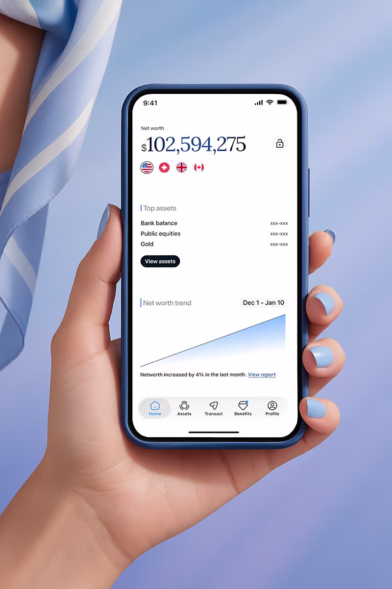 Cover image for A fintech homepage for High Net worth Individuals (HNWI) sho...