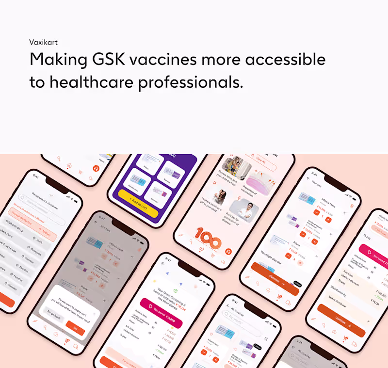 Cover image for Vaxikart mobile app case study (GSK)