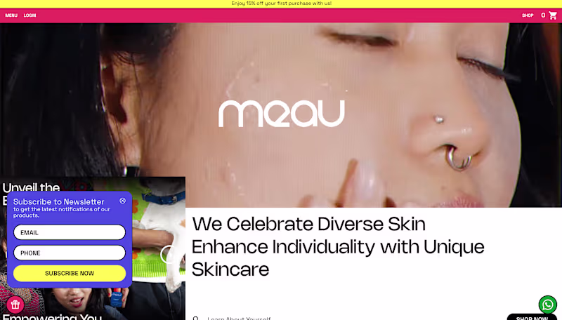 Cover image for Meau: Bold, Effective Skincare Solutions for Gen Z