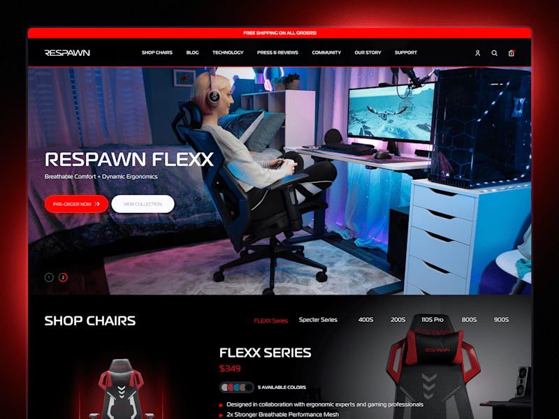 Cover image for Respawn Products - Website Design
