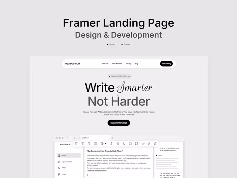 Cover image for Framer Landing Page - Design & Development