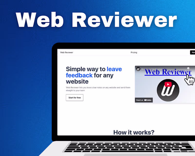 Cover image for Web Reviewer | SaaS application