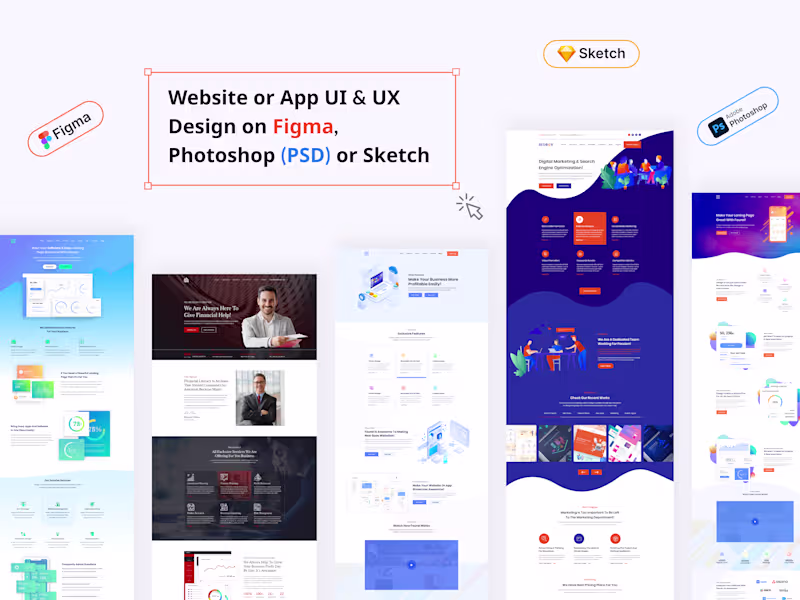 Cover image for Website & UX/UI Designer| Figma | UI UX | Web Design| Wireframes