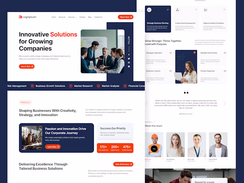 Cover image for High-Converting Corporate Landing Page UI/UX
