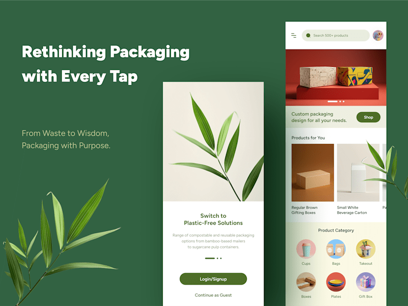 Cover image for Marketplace for plastic-free packaging.