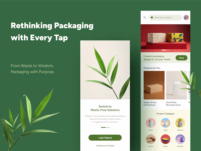Cover image for Marketplace for plastic-free packaging.