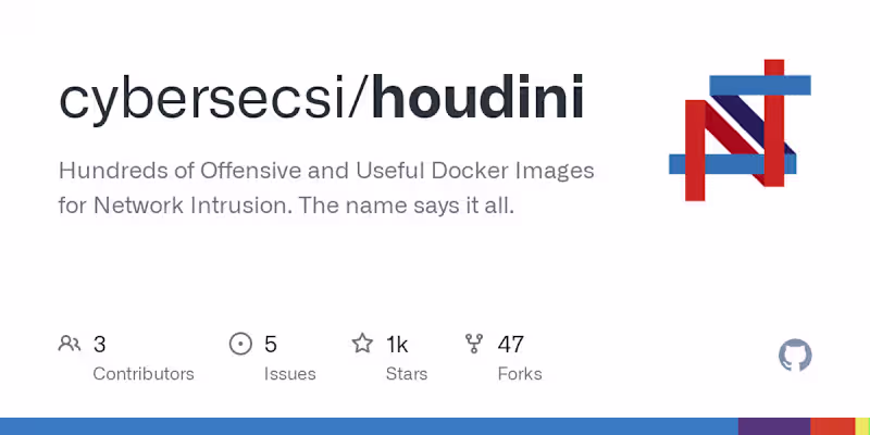 Cover image for 🐳 HOUDINI: Hundreds of Offensive and Useful Docker Images for …