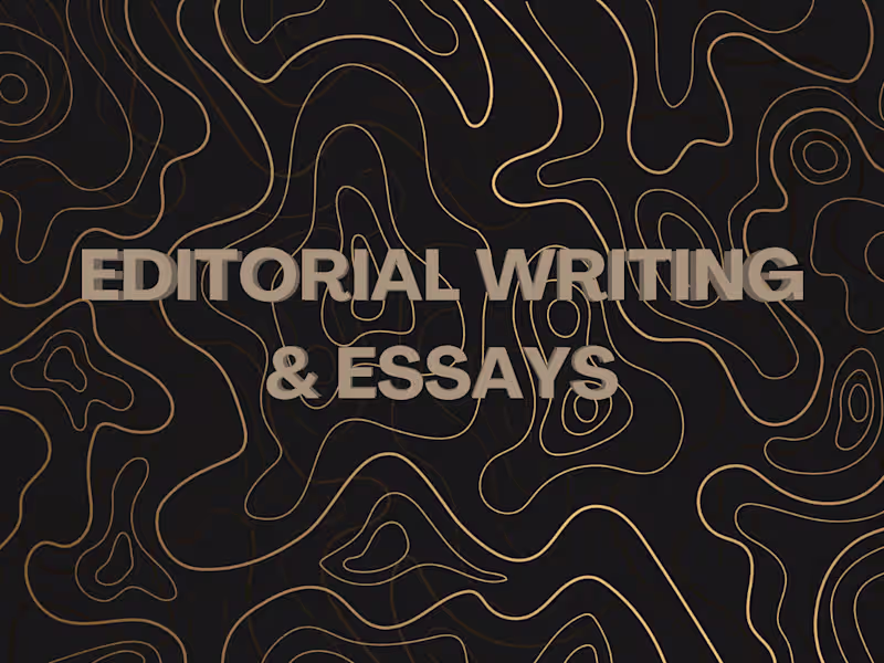 Cover image for Editorial Writing & Essays