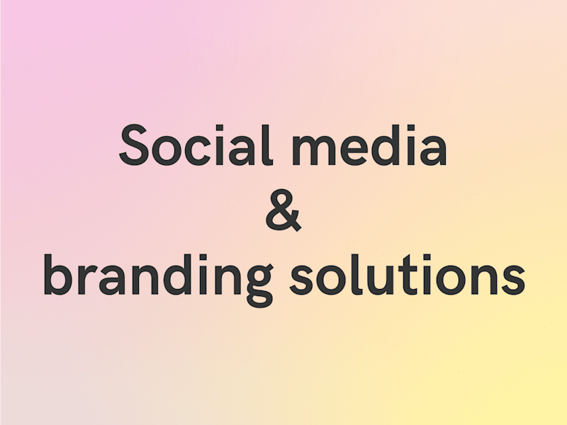 Cover image for Social media content & branding solutions
