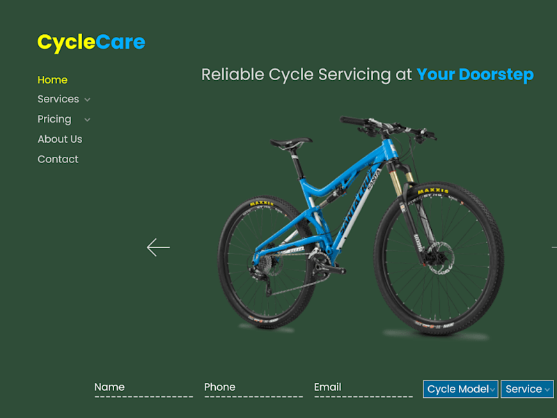Cover image for CycleCare Website Design