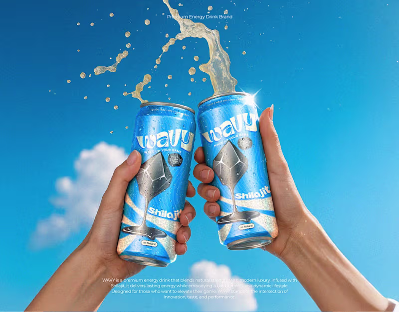 Cover image for Wavy Beverages Branding & Packaging | Drink | Can