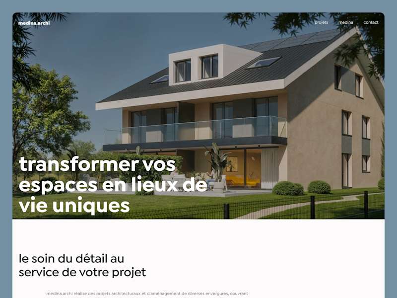 Cover image for Medina.archi gets a tailored, minimal site 