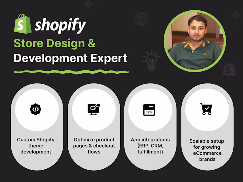 Cover image for Shopify Store Setup & Custom Development Expert