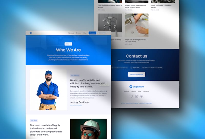 Cover image for Bluewave Plumbing website
