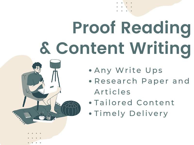Cover image for ONE SPOT FOR......Content Writing and Proof Reading