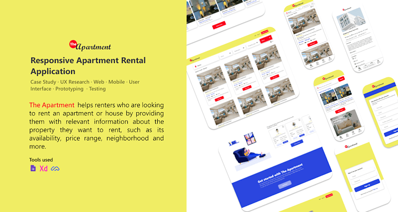 Cover image for The Apartment Hunting Responsive App on Behance