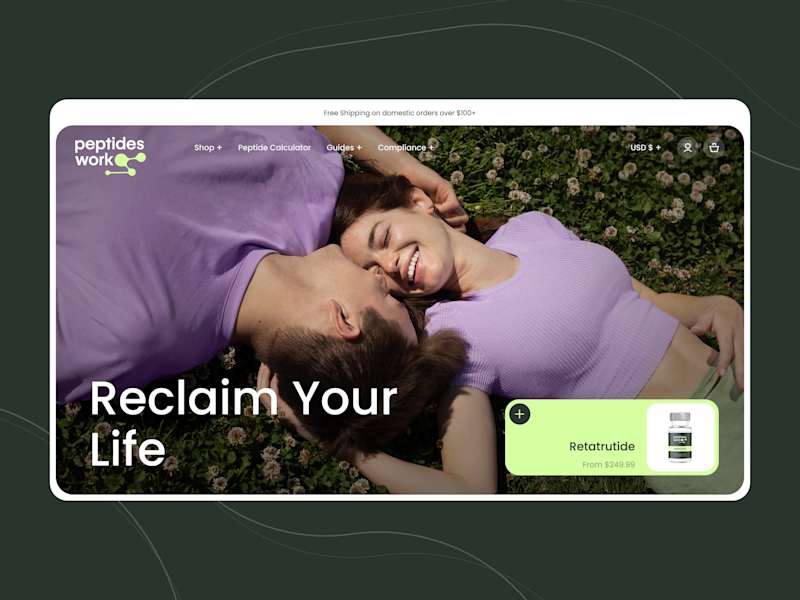 Cover image for Peptides Work — Website Design