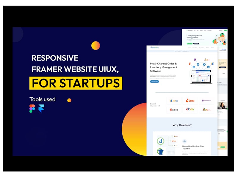 Cover image for I will design responsive framer startup website,framer animation