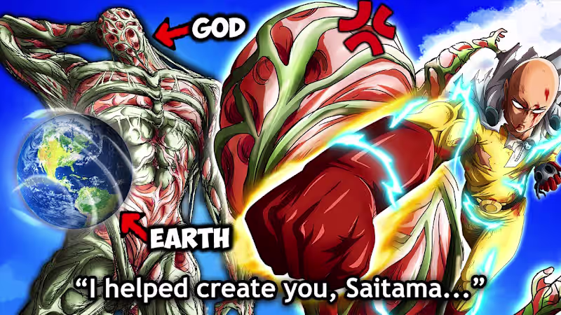 Cover image for God FINALLY Learns Saitama's Secret - Every Time God's Power Ap…
