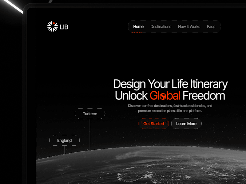 Cover image for Futuristic Landing Page Design for LIB