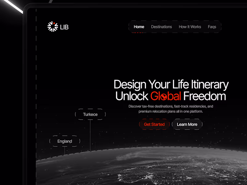 Cover image for Futuristic Landing Page Design for LIB