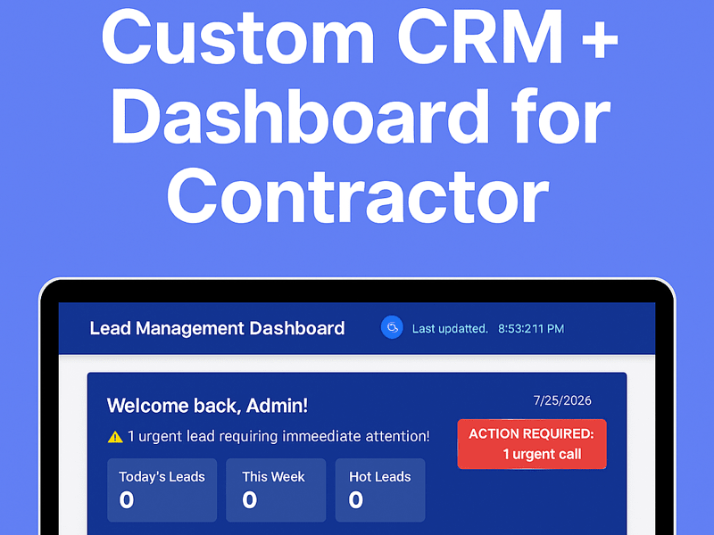 Cover image for BuildSmart Hub: Lead Capture & CRM Automation