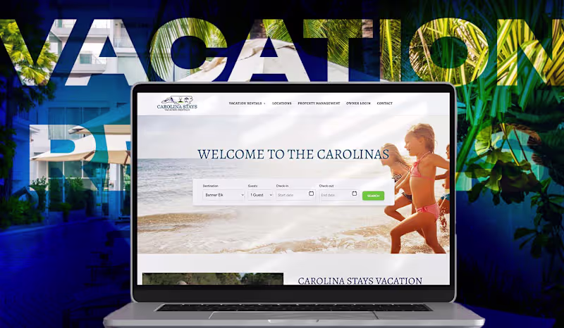 Cover image for Vacation Rental Website - Carolina Stays