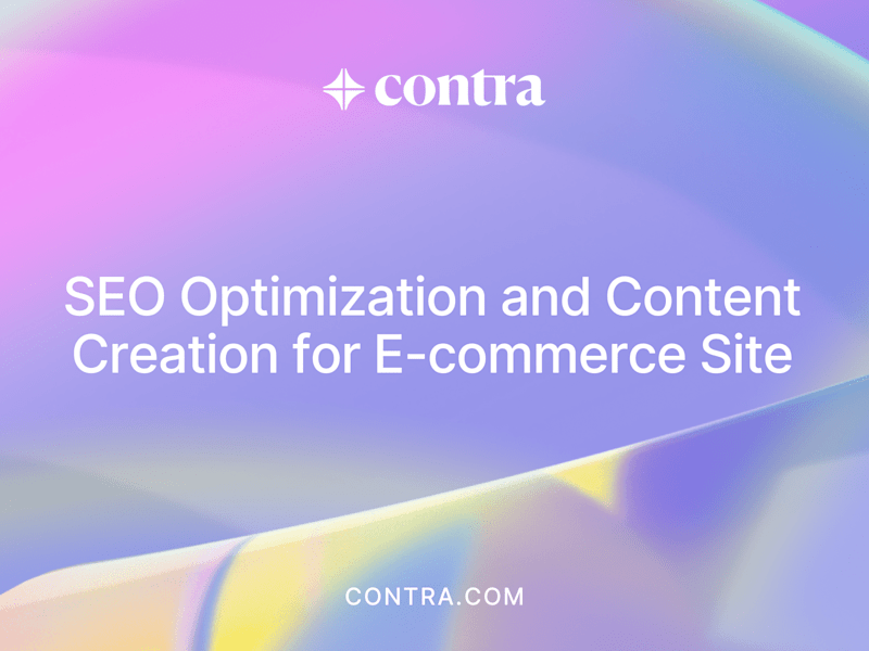 Cover image for SEO Optimization and Content Creation for E-commerce Site