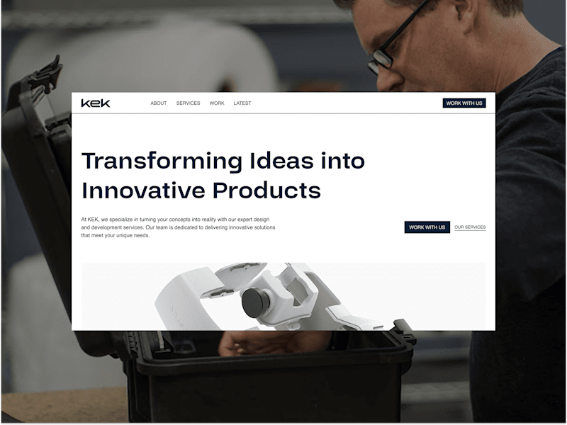 Cover image for Minimalist Website Design for KEK